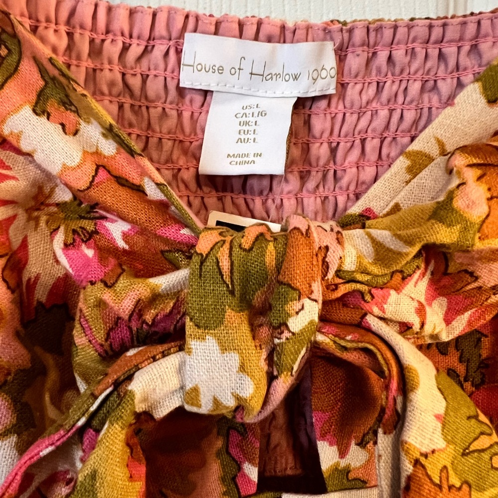 New House of Harlow Tiered Floral Maxi Dress. Size L - Picture 3 of 7